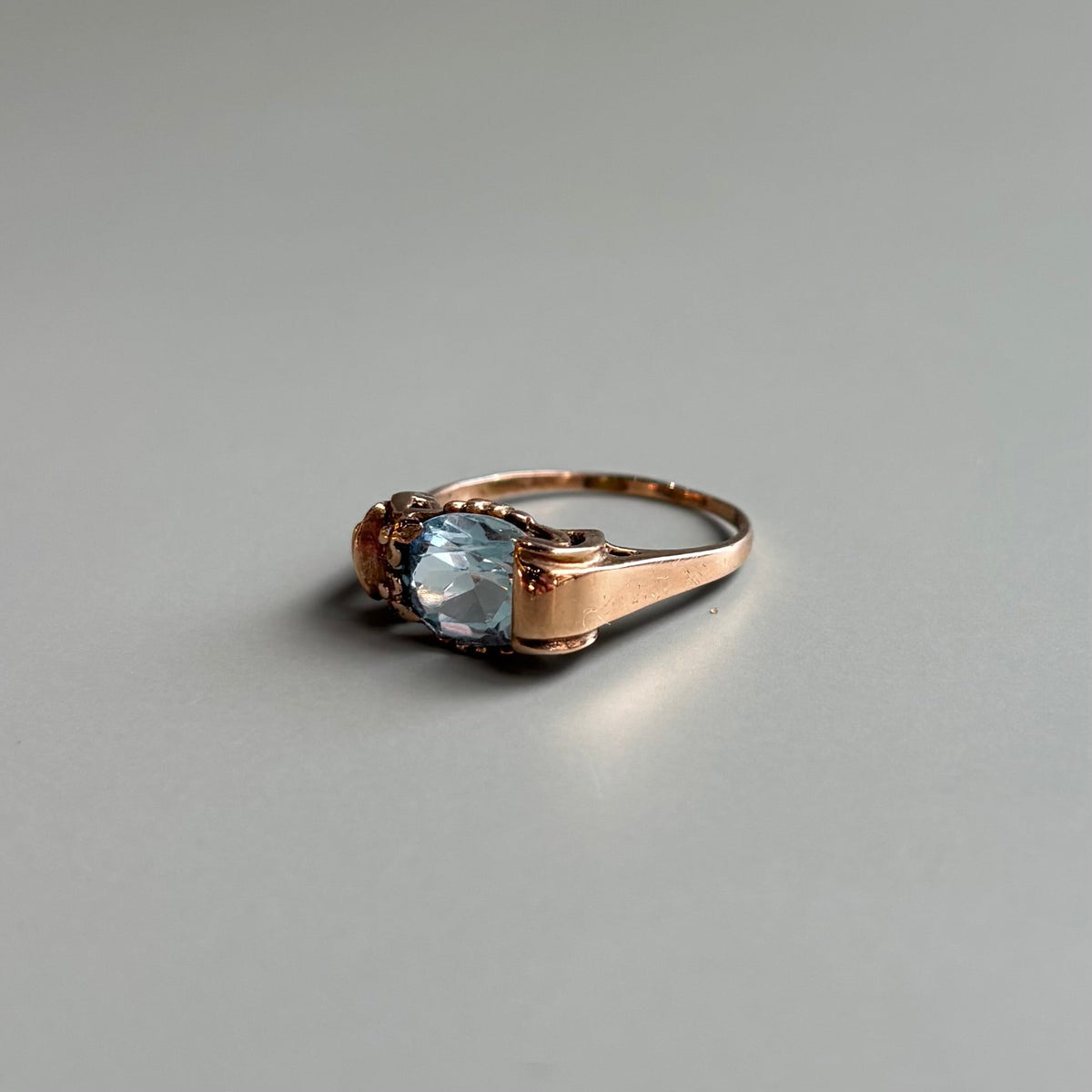 Victorian Aquamarine Ring | 14K Yellow Gold | Vintage