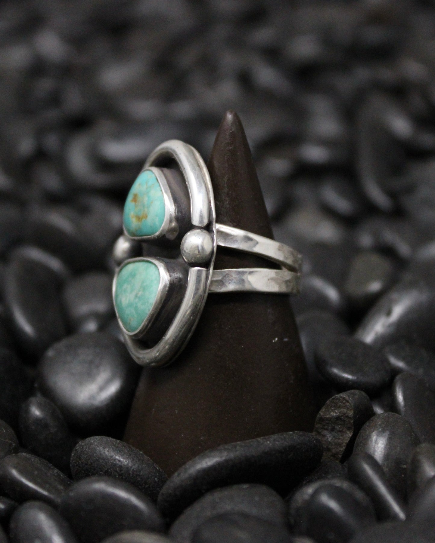 Double Turquoise Ring size 7