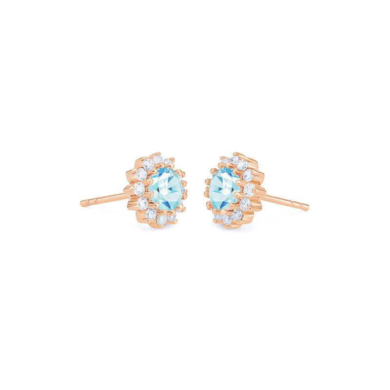 [Rosalie] Vintage Bloom Earrings in Aquamarine