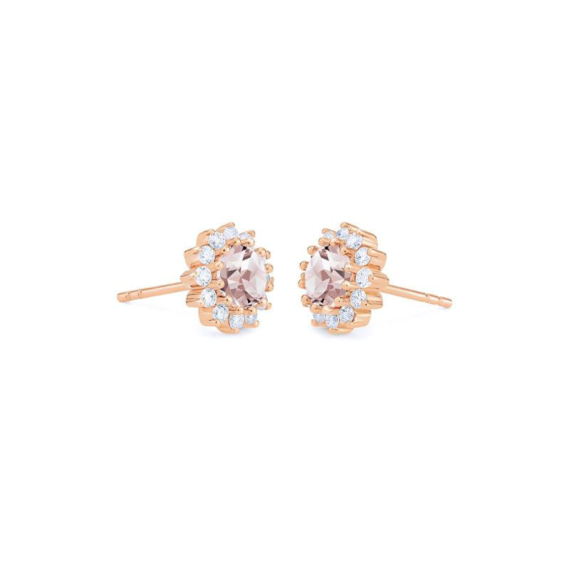 [Rosalie] Vintage Bloom Earrings in Morganite