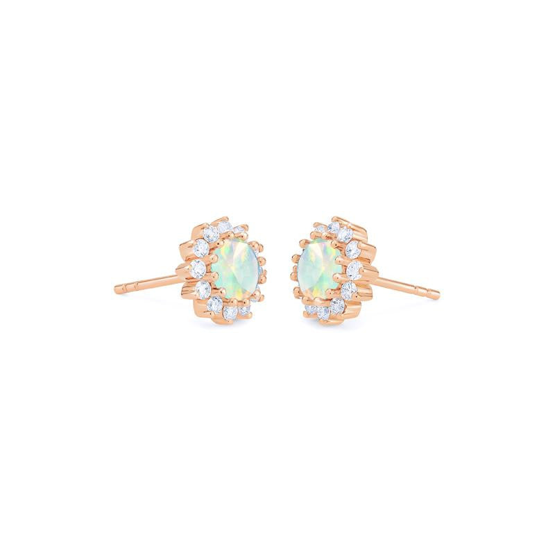 [Rosalie] Vintage Bloom Earrings in Opal