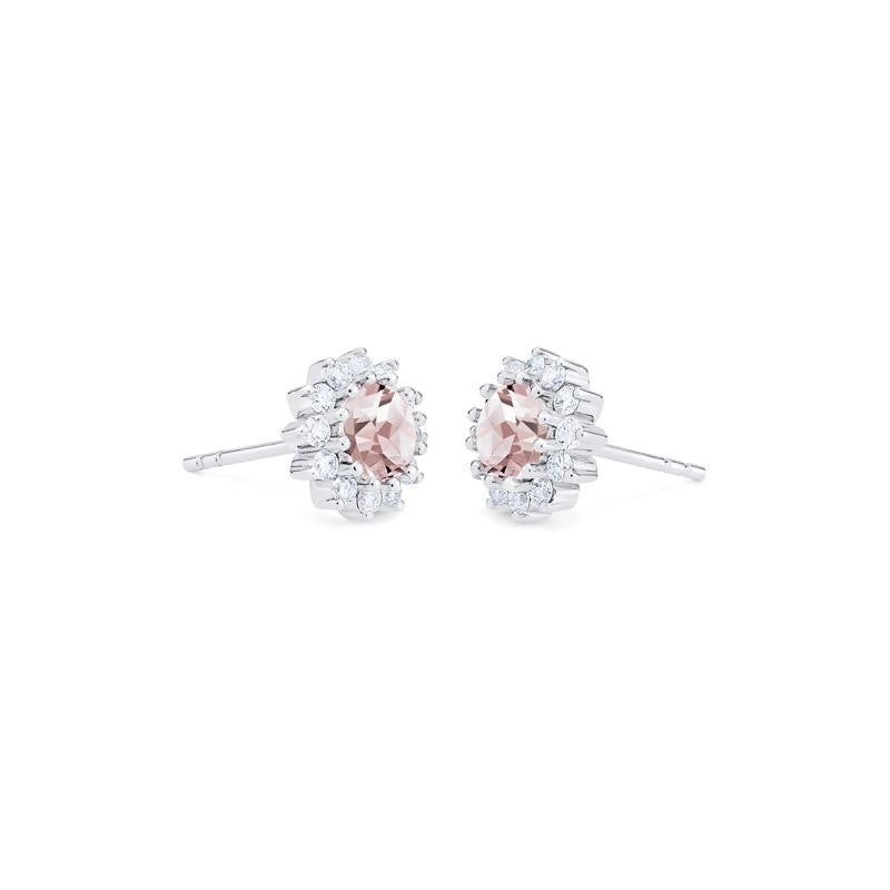 [Rosalie] Vintage Bloom Earrings in Morganite