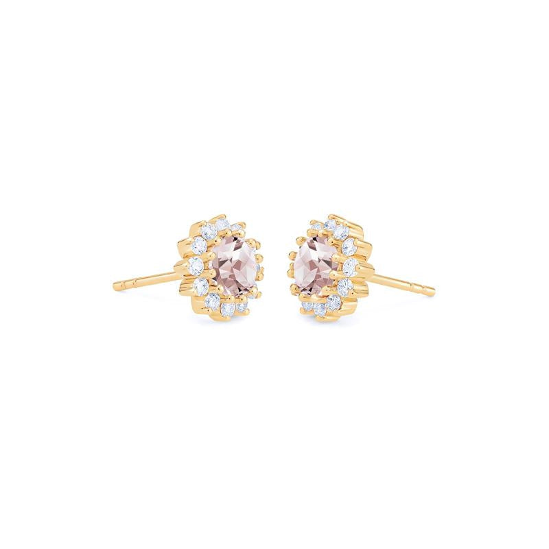 [Rosalie] Vintage Bloom Earrings in Morganite
