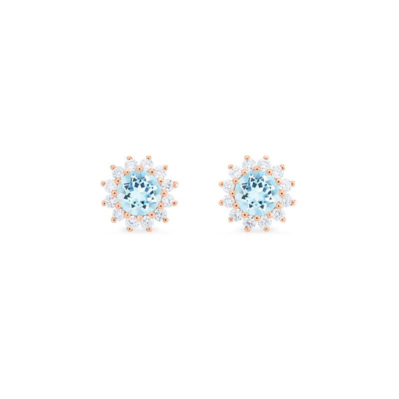 [Rosalie] Vintage Bloom Earrings in Aquamarine