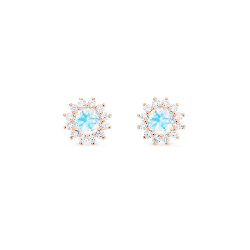 [Rosalie] Vintage Bloom Earrings in Moonstone