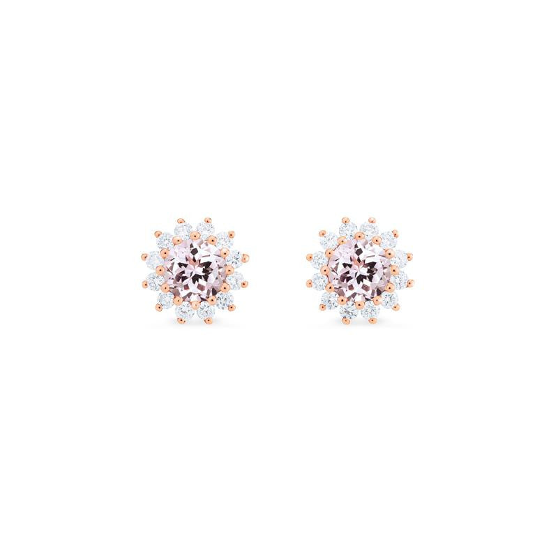 [Rosalie] Vintage Bloom Earrings in Morganite