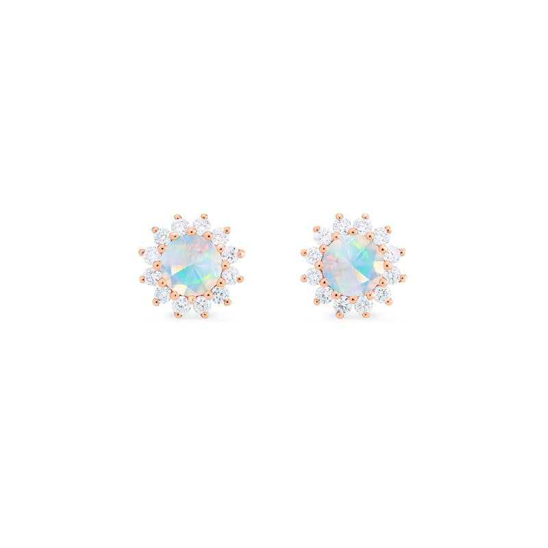 [Rosalie] Vintage Bloom Earrings in Opal