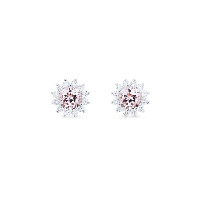 [Rosalie] Vintage Bloom Earrings in Morganite