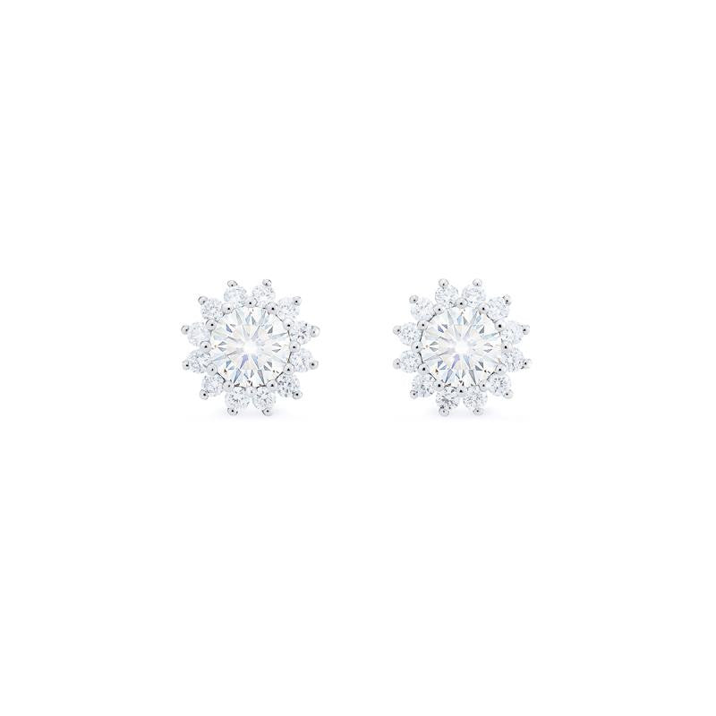 [Rosalie] Vintage Bloom Earrings in Moissanite