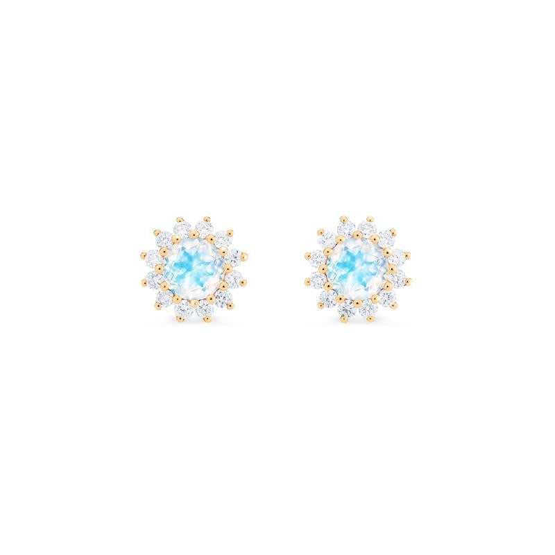 [Rosalie] Vintage Bloom Earrings in Moonstone