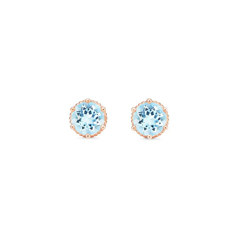 [Evelyn] Vintage Classic Crown Earrings in Aquamarine
