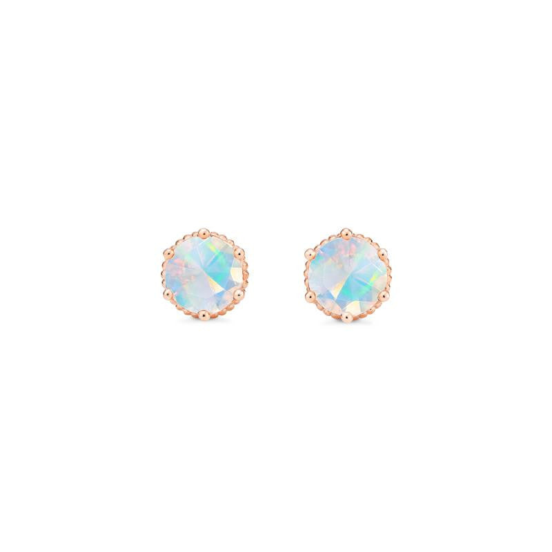 [Evelyn] Vintage Classic Crown Earrings in Opal