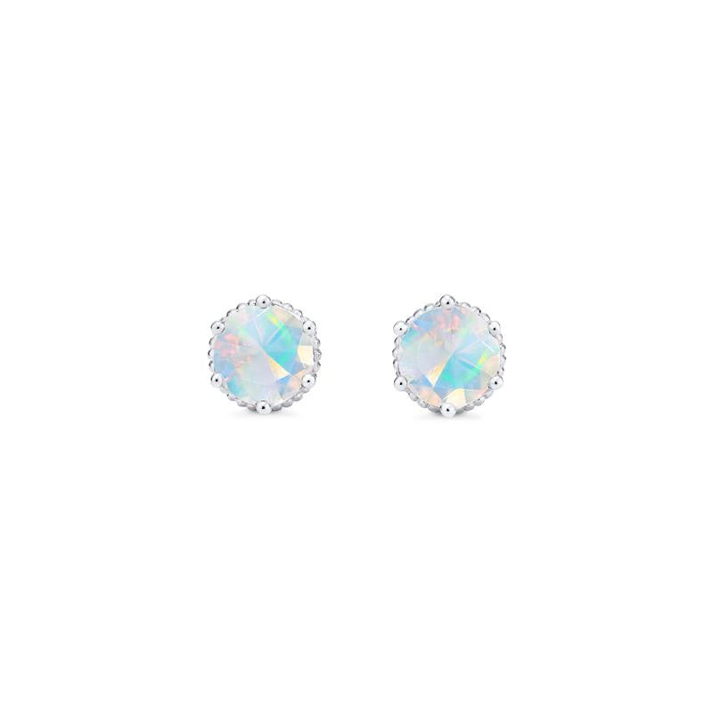 [Evelyn] Vintage Classic Crown Earrings in Opal