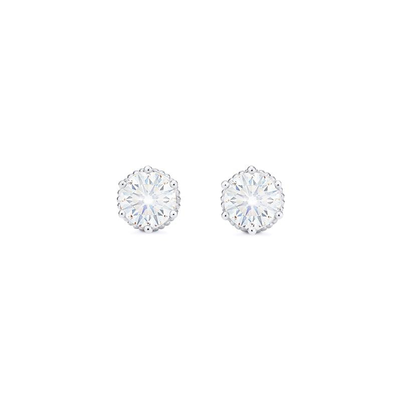 [Evelyn] Vintage Classic Crown Earrings in Moissanite