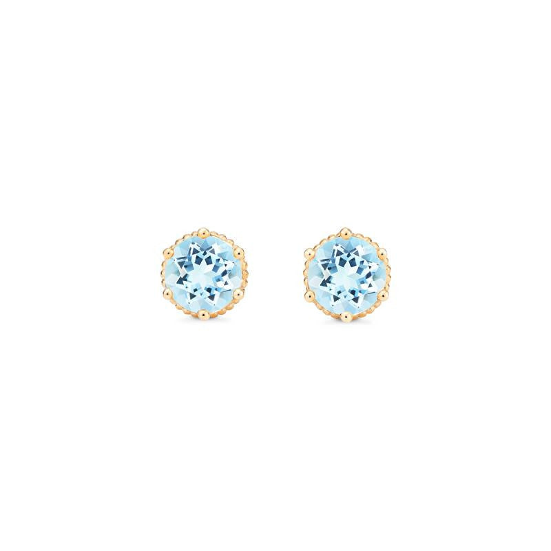 [Evelyn] Vintage Classic Crown Earrings in Aquamarine