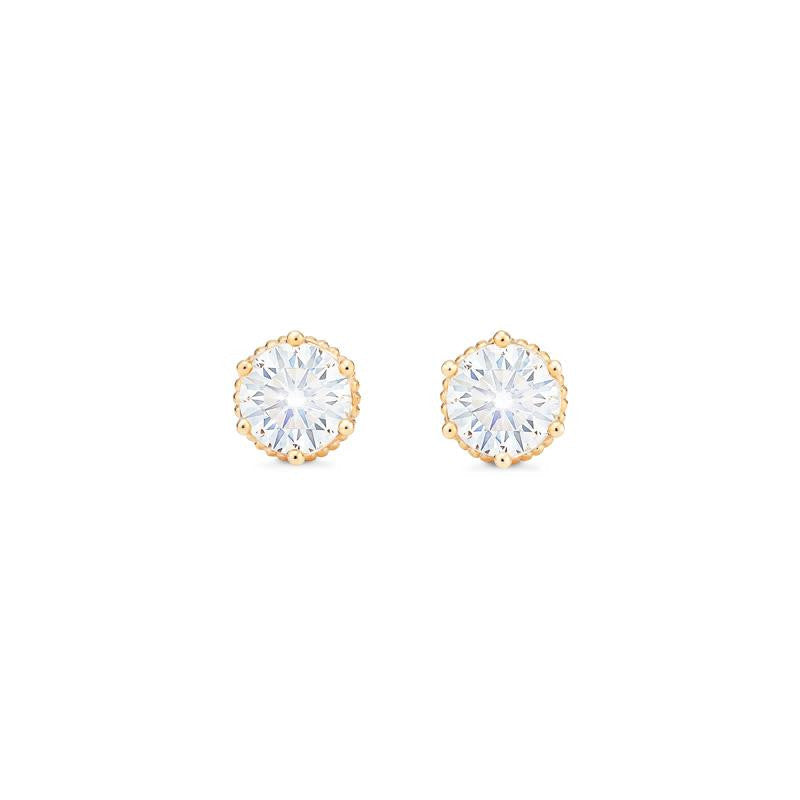 [Evelyn] Vintage Classic Crown Earrings in Moissanite
