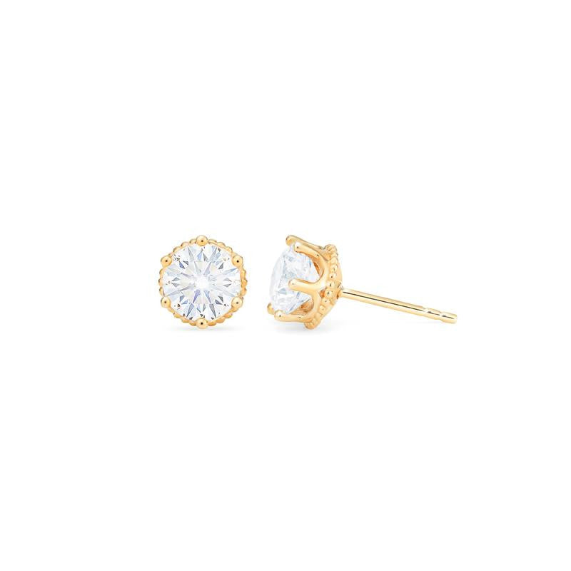 [Evelyn] Vintage Classic Crown Earrings in Moissanite