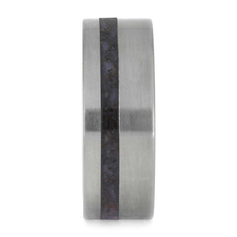 Fossil Ring for Men with Crushed Dinosaur Bone