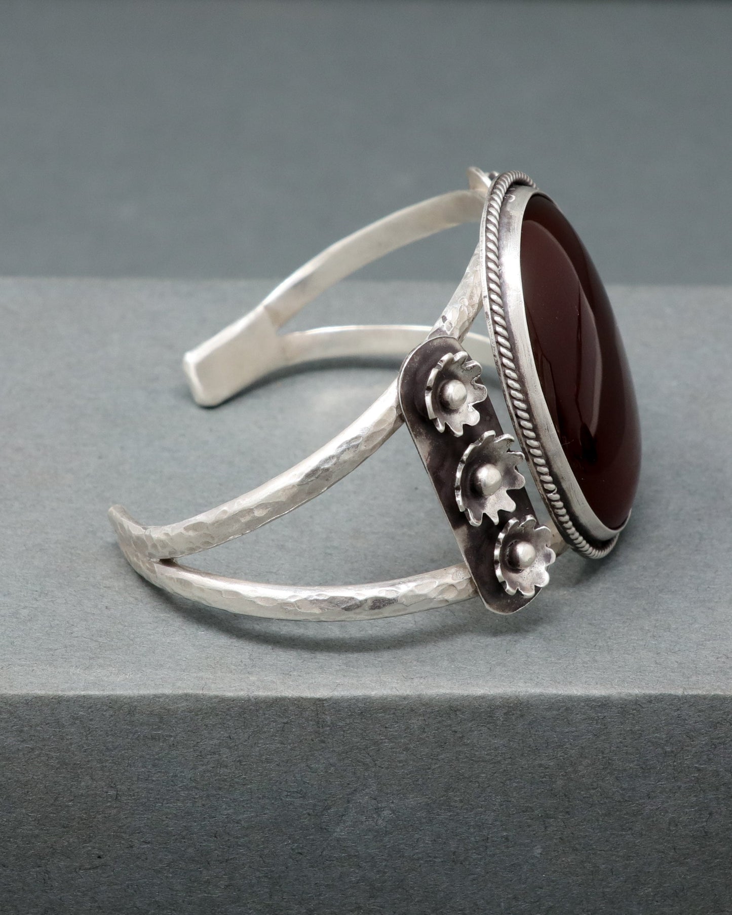 Carnelian Floral Cuff