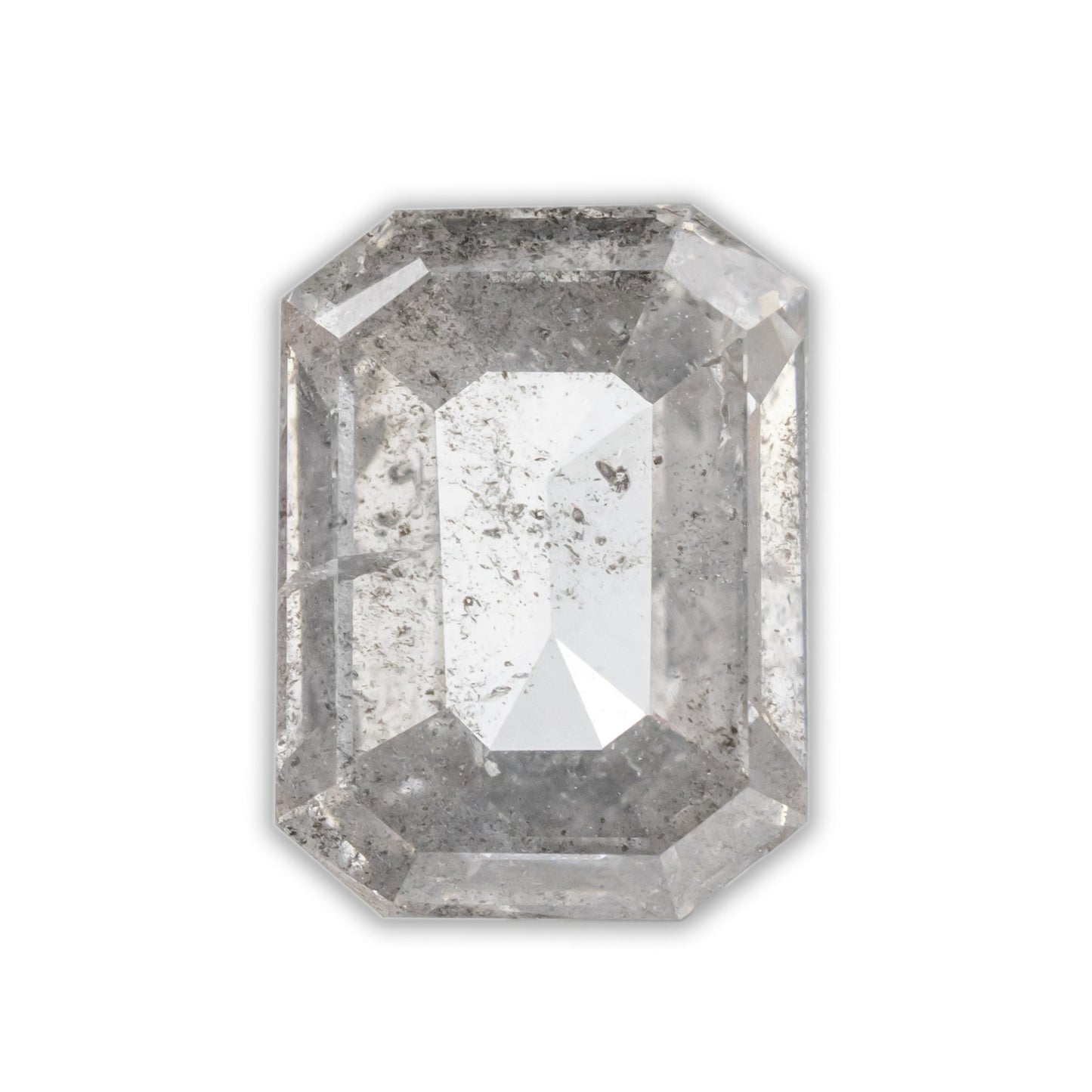 2.75ct 9.50x7.07x3.60mm Emerald Cut Grey Salt & Pepper Diamond