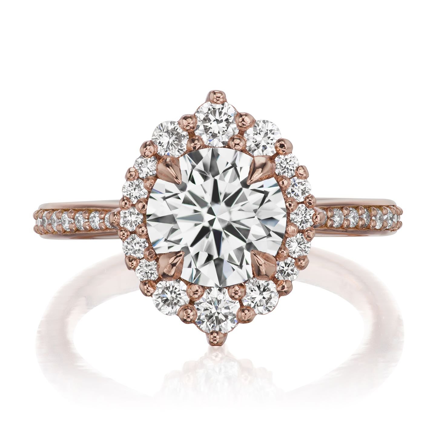 ・EMERSON・Moissanite Center, Diamond Halo (1.58ctw+)