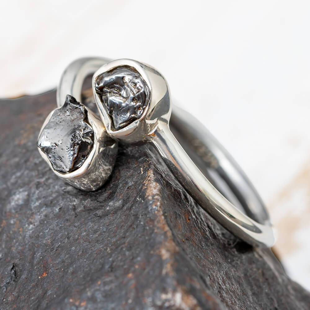 Shooting Star Double Meteorite Ring