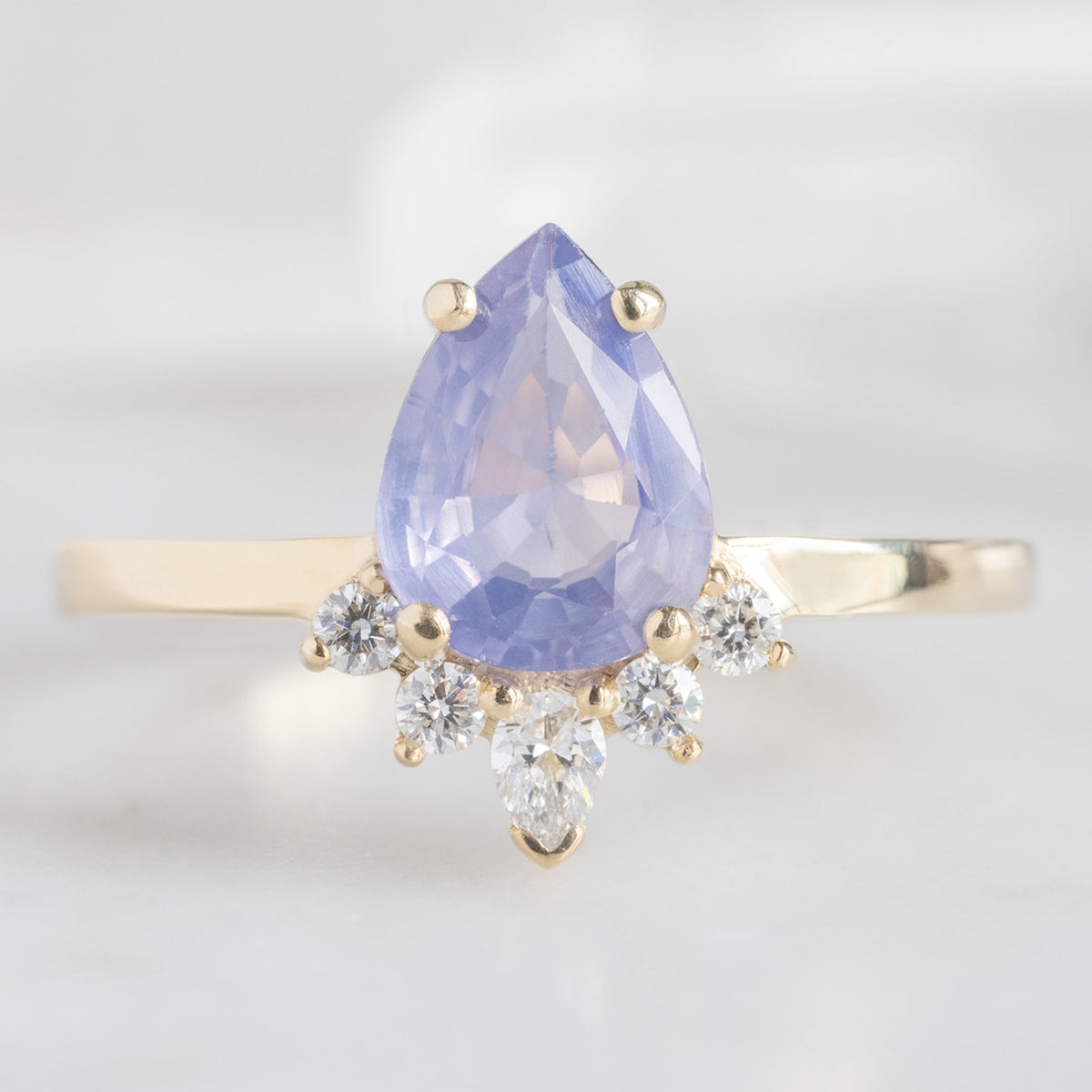 The Aster Ring | Build Your Own Pear Colored Sapphire Engagement Ring