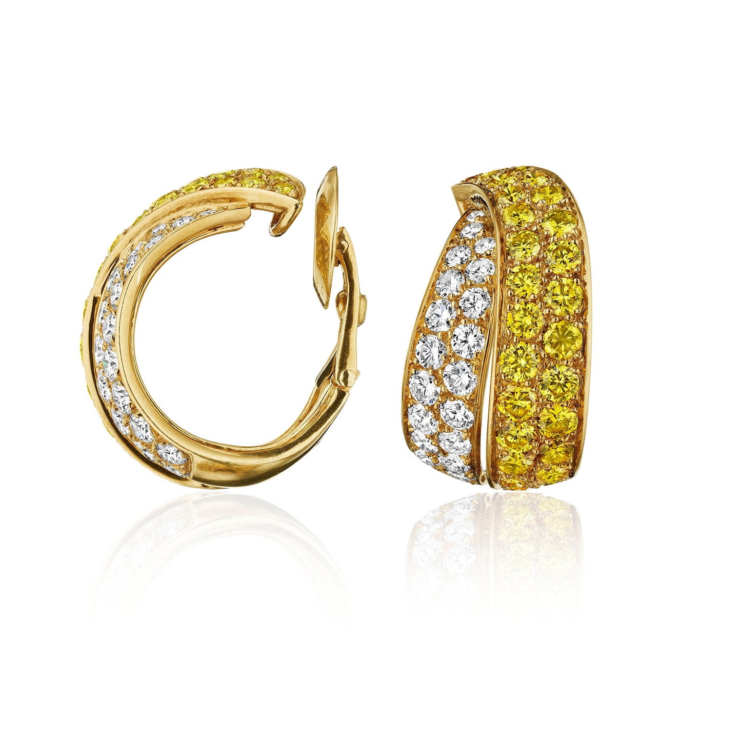 Van Cleef & Arpels Paris Fancy Yellow Diamond  Earrings