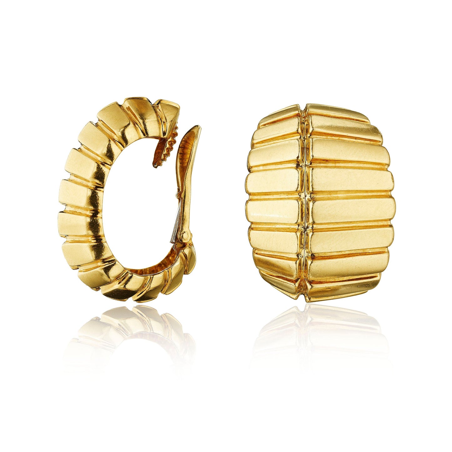 David Webb Half-Hoop Earrings