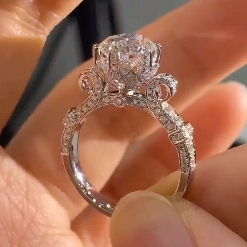 Solarii Vintage Moissanite 1.0ct Round Cut  925 Sterling Silver Engagement Ring[SALE]