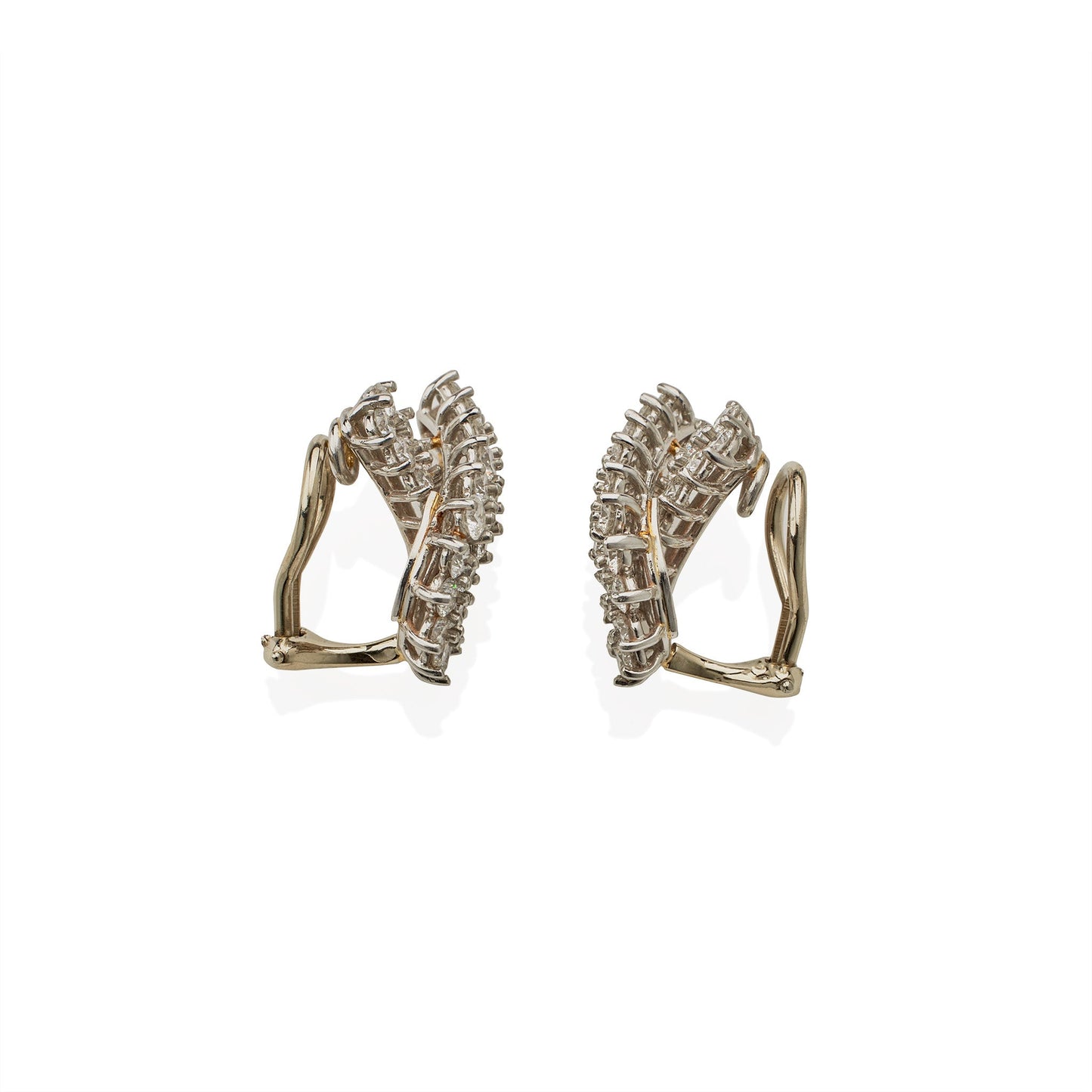 Tiffany & Co. "Diamonds of Tiffany" Platinum and Diamond "Loop" Earrings