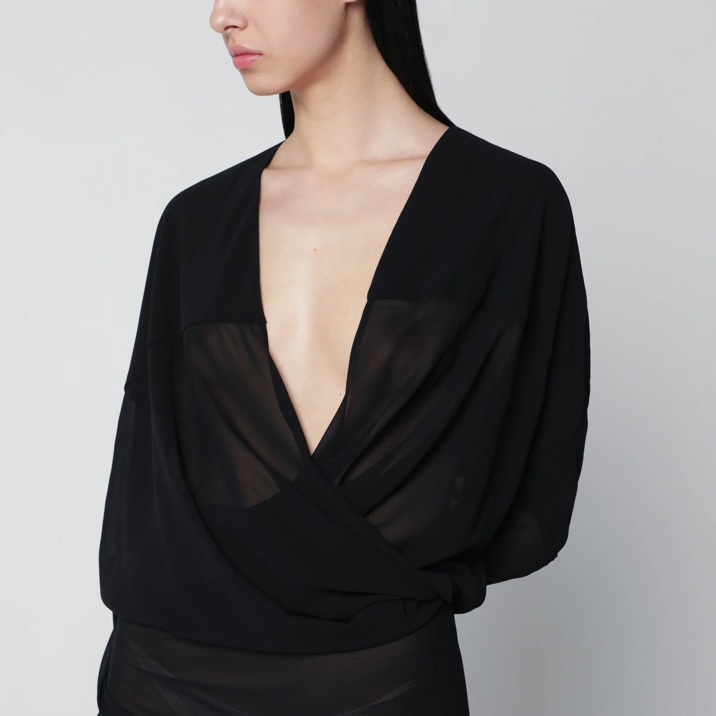 Entire Studios - Long semi-sheer black dress