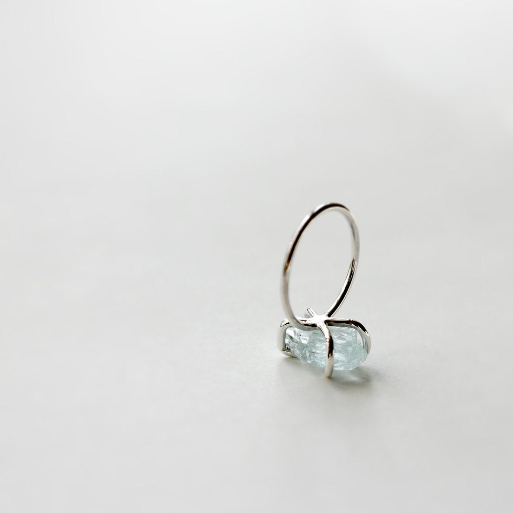 AQUAMARINE ROCK RING