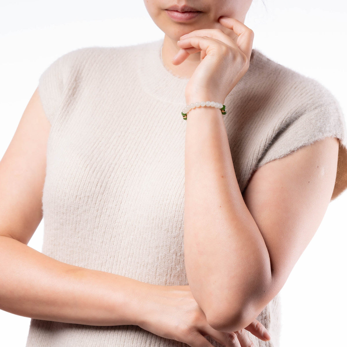 Eternal Soul White Jade Bracelet
