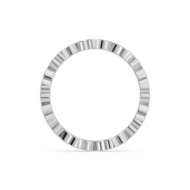 Eternity Moissanite Marquise-Shaped Bead Set Wedding Band
