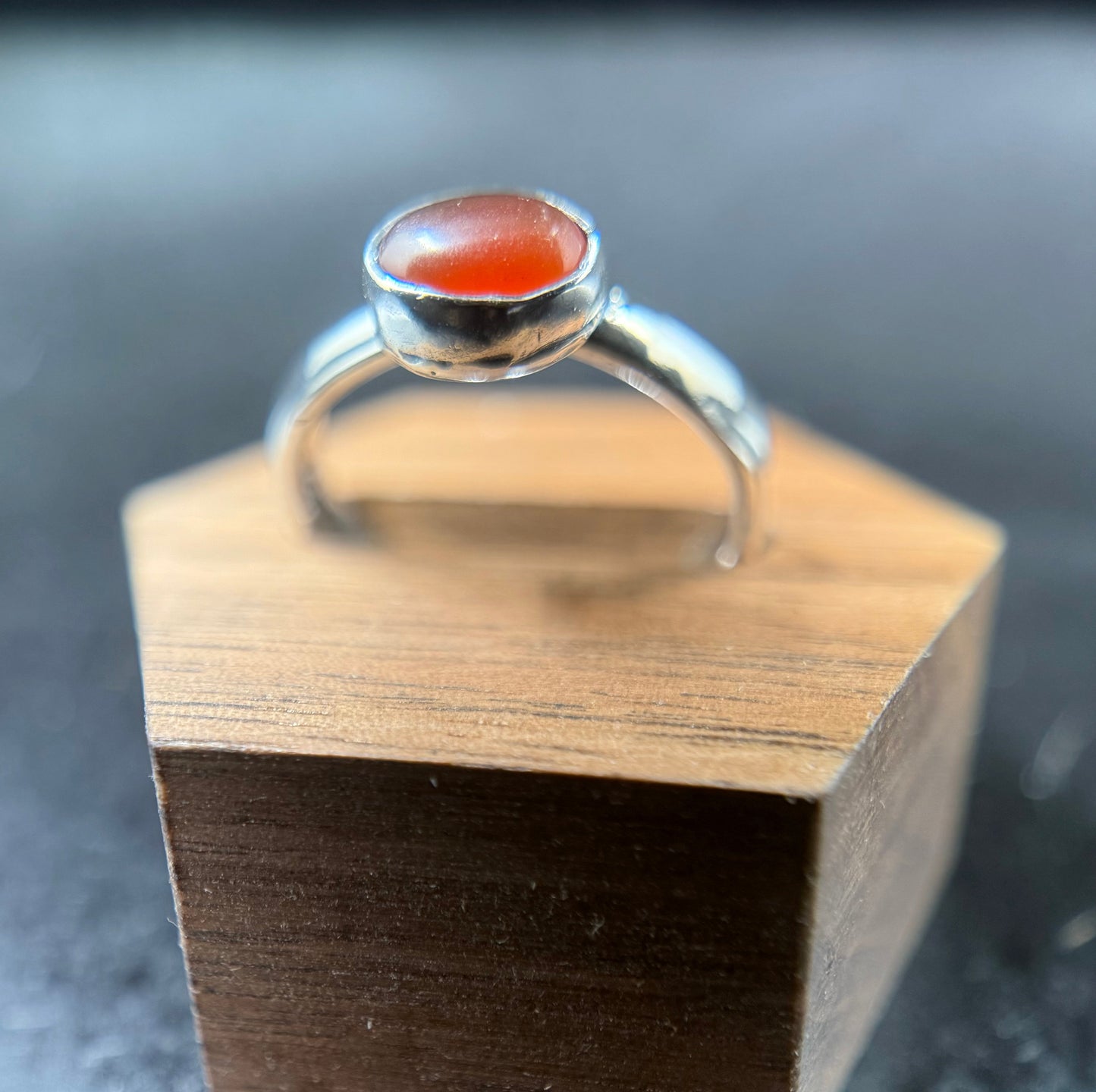 Flame Onyx Stacker Ring