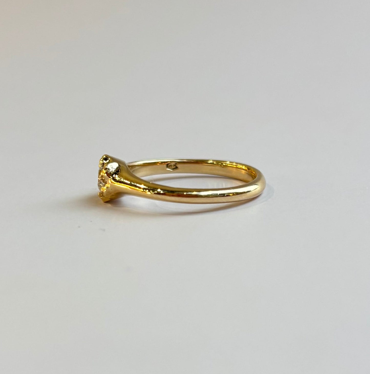 0.38ct Old European Cut Diamond Engagement Ring | 14K Yellow Gold | Vintage