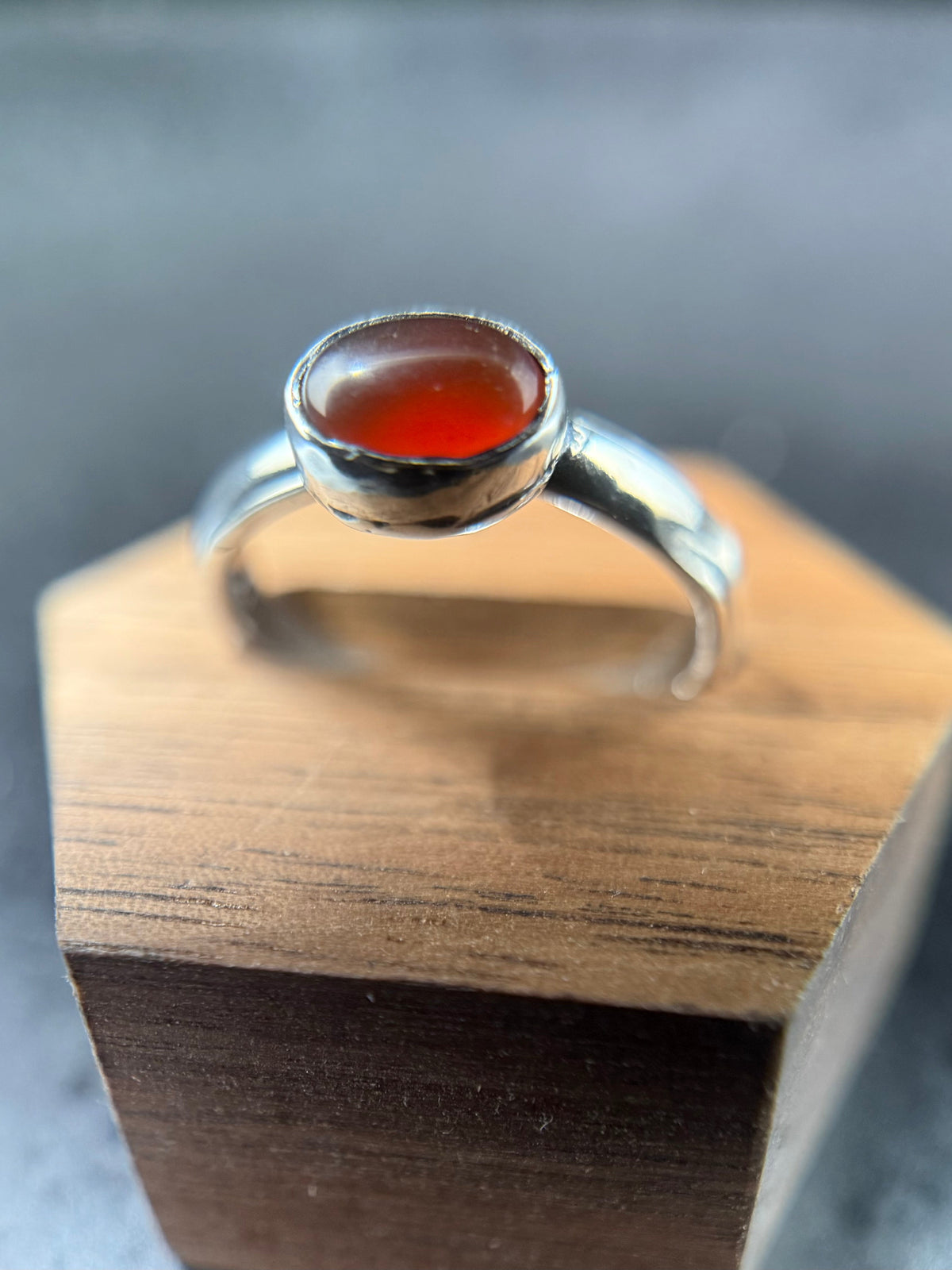 Flame Onyx Stacker Ring
