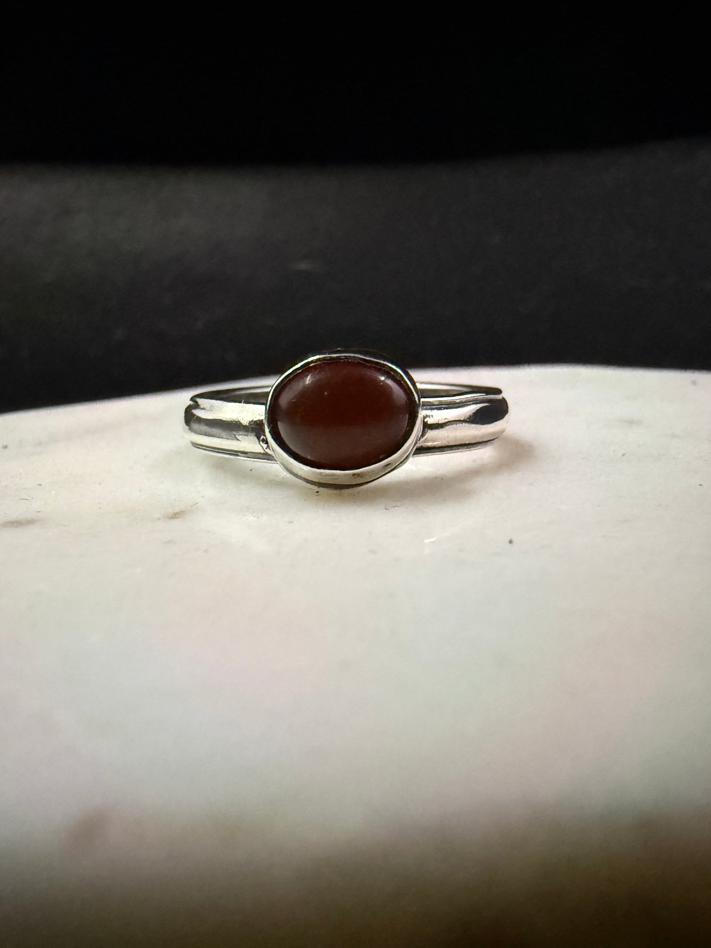 Flame Onyx Stacker Ring