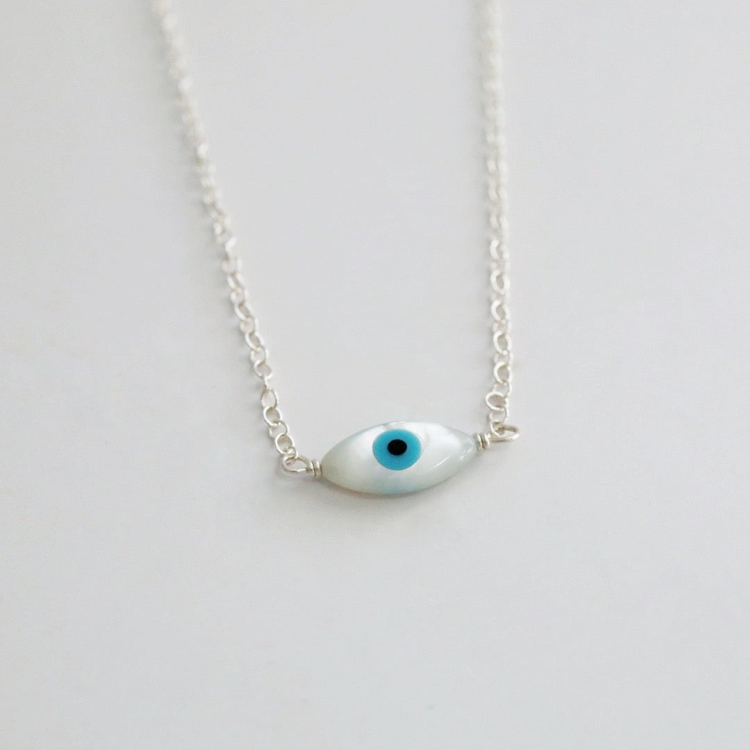 Evil Eye Necklace - Choose Your Metal - Sterling Silver or 14 Karat Gold Fill