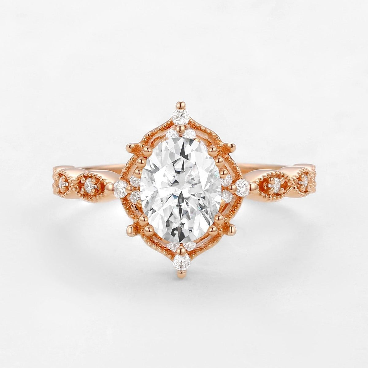 Charlotte’s Mistveil | 1.5CT Oval Opal Vintage Engagement Ring