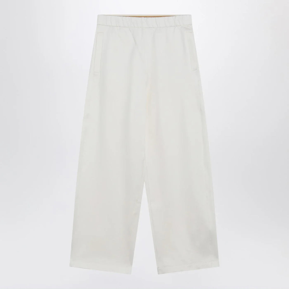Max Mara - White silk blend trousers