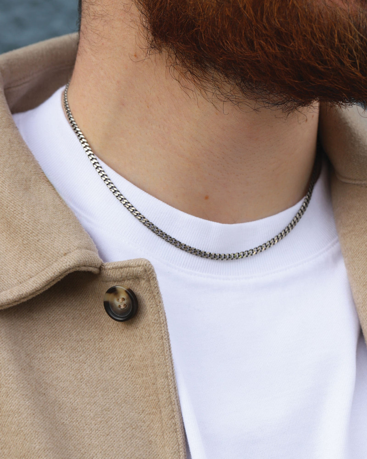 Diamond Cut Curb Chain Necklace | 3.5mm