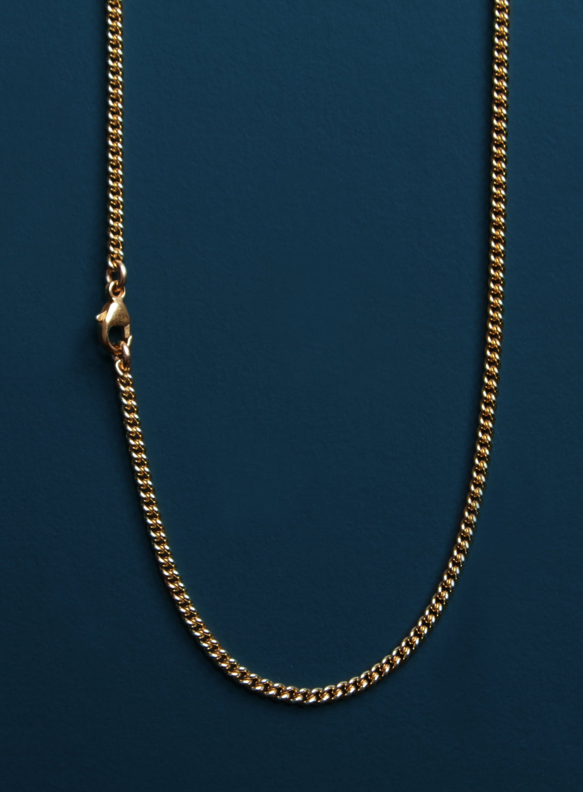 FAITH OF THE UNKNOWN Vermeil Gold Cross on 14k Gold Filled Curb Chain