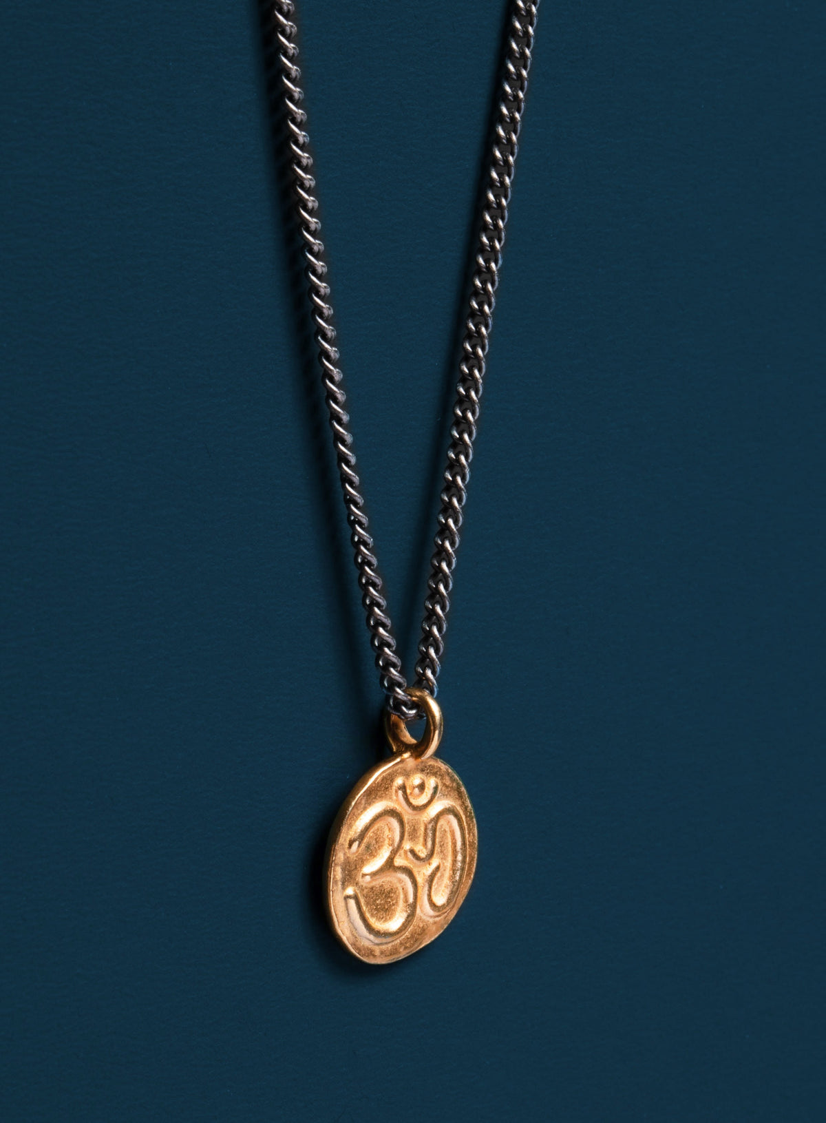 FINAL SALE Vermeil Gold Om Necklace for Men