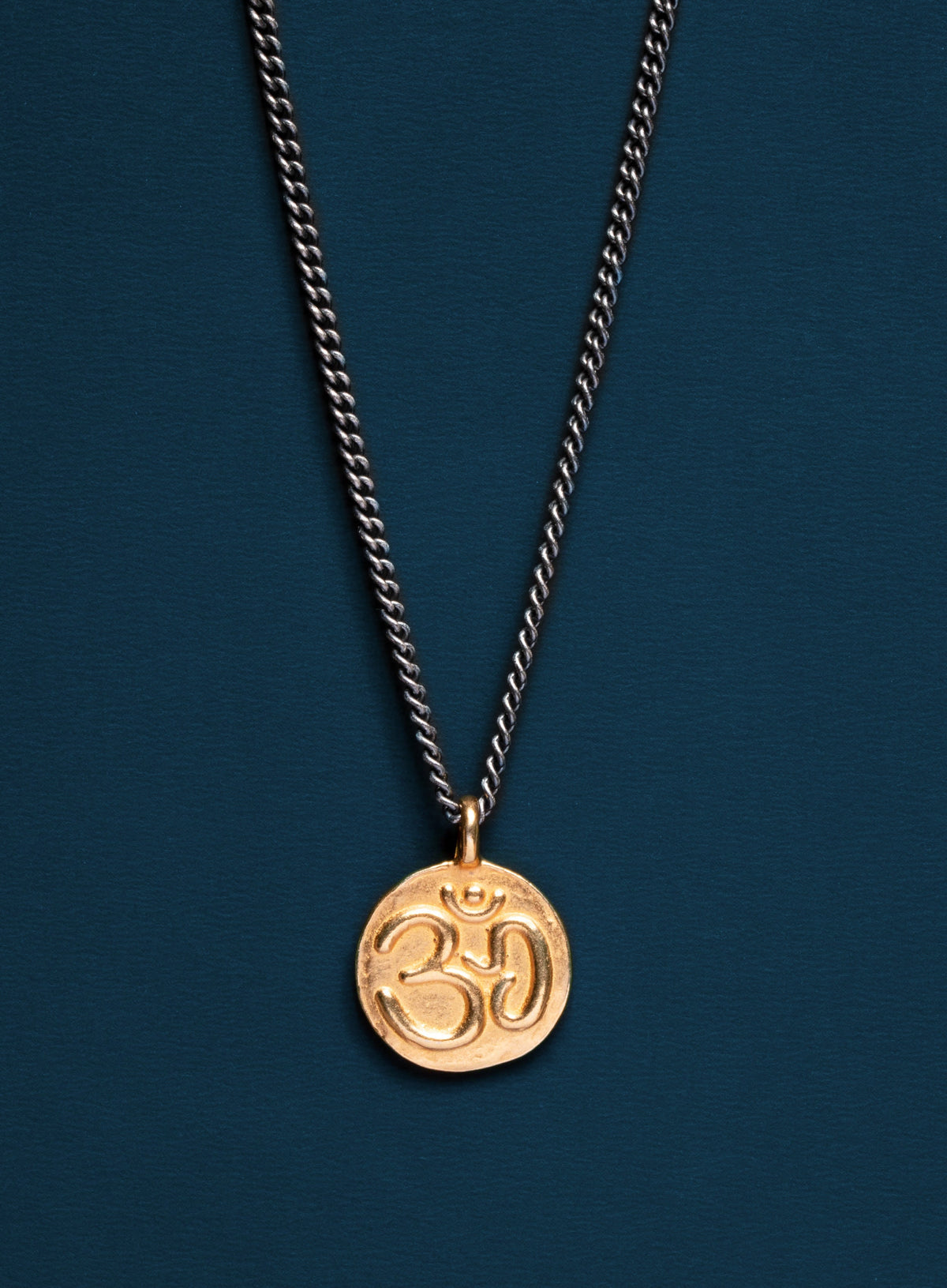 FINAL SALE Vermeil Gold Om Necklace for Men