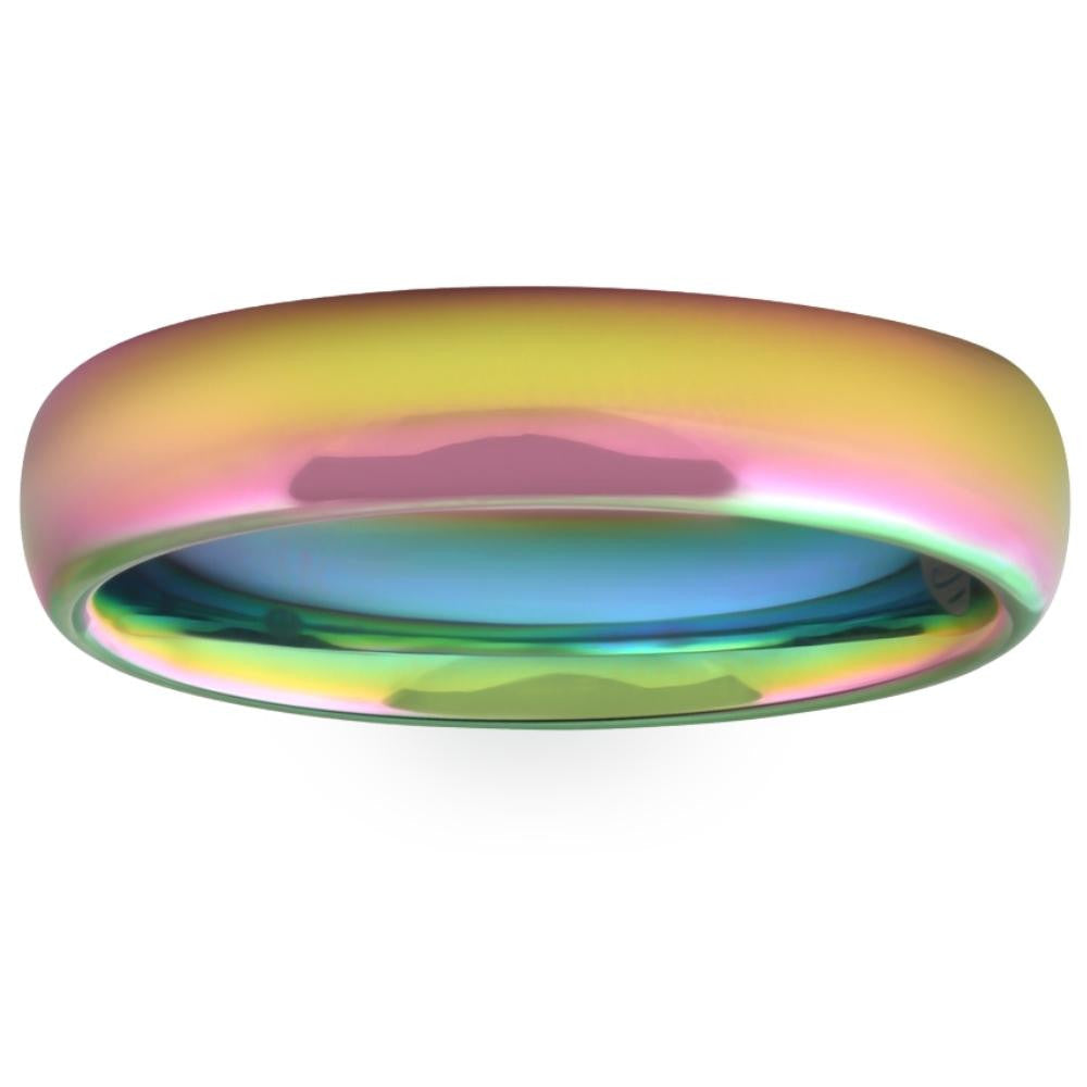 Multi Color 5mm Comfort Fit Tungsten Ring Wedding Band
