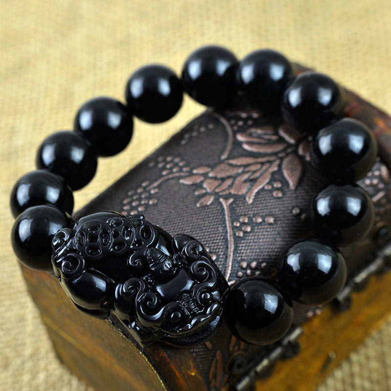 Black Obsidian Pixiu Bracelet