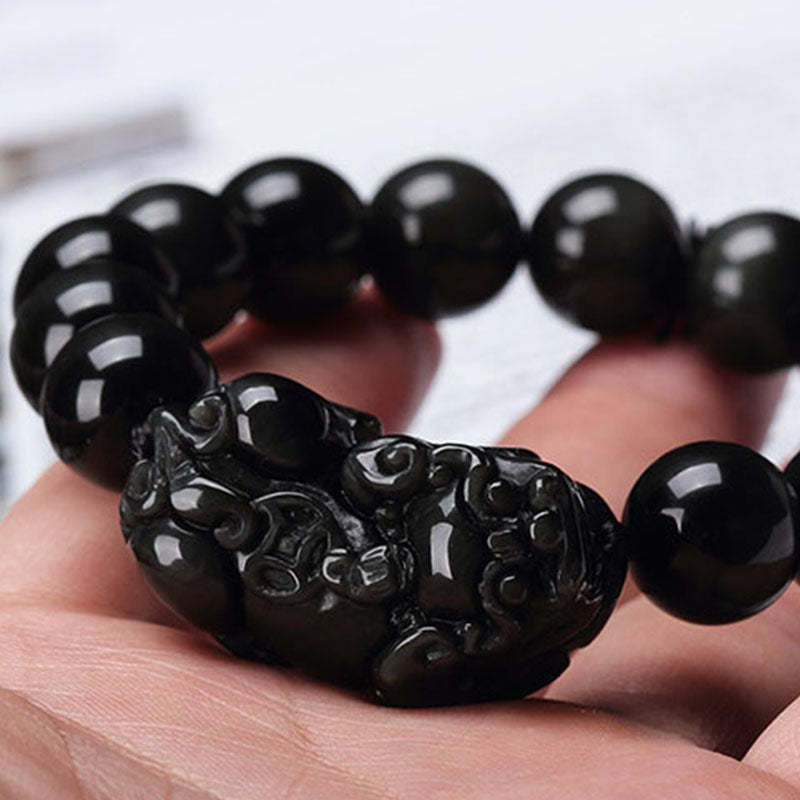 Black Obsidian Pixiu Bracelet