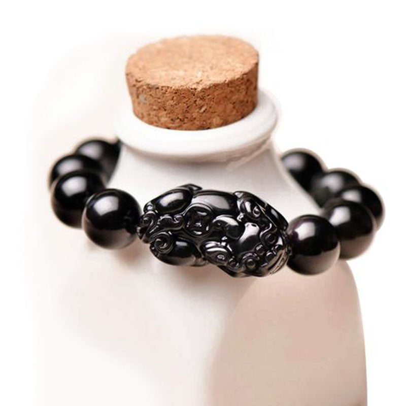 Black Obsidian Pixiu Bracelet